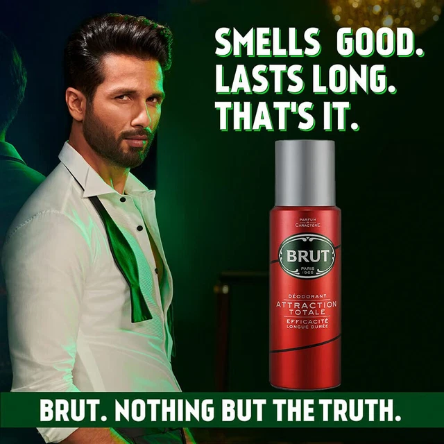 Brut Attraction Totale DeodorantForMen Longlastingfrangrace BestGiftOption 200Ml