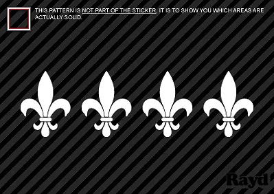 (4 pcs) 1” Fleur De Lis Sticker Decal Die Cut