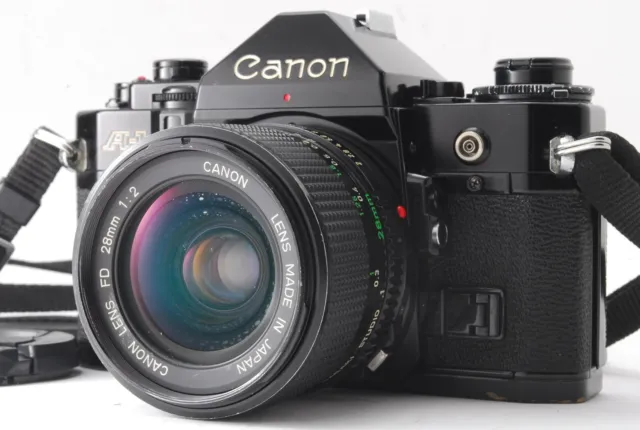 【Exc+5】 Canon A-1 35mm SLR Film Camera + New FD NFD 28mm F2 MF Manual Lens JAPAN