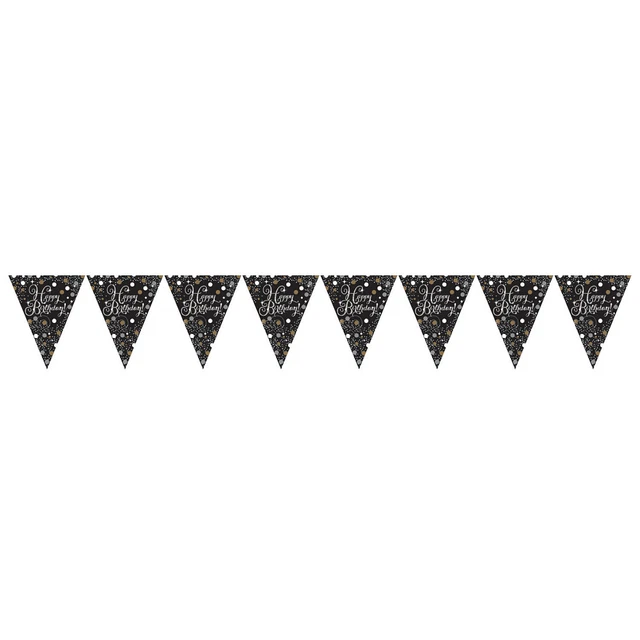 1 DEKO-WIMPELGIRLANDE ALLES Gute Zum Geburtstag Happy Birthday Party