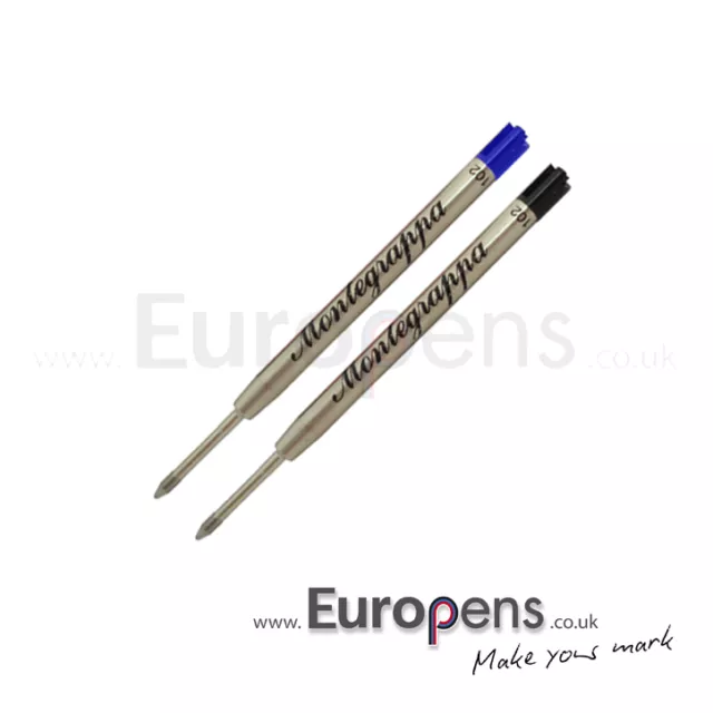 Montegrappa Large Ballpoint Refill - Blue or Black - Choose Colour - Uk Shipping