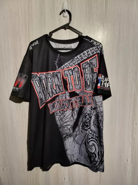 Born To Be Muay Thai Fighting T-Shirt Activewear Top Mens Size XL