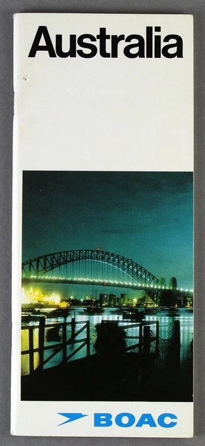 Boac Australia Vintage Airline Sales Brochure 1972 B.o.a.c.