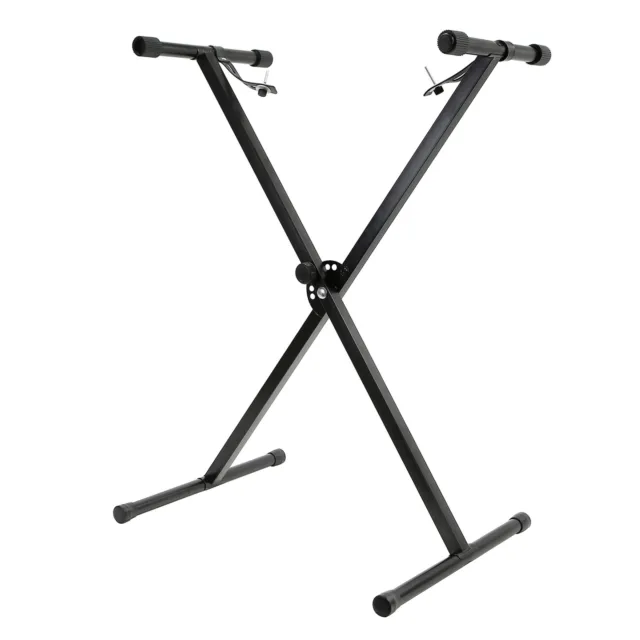 Adjustable Keyboard Piano X Stand - Black