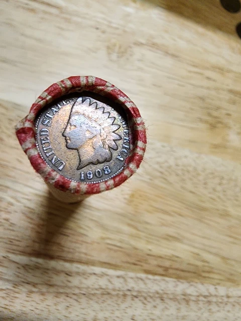 Roll Of Sealed Wheat Pennies 1908 Indian Head 1932 D Lincoln Unsearched Ungraded