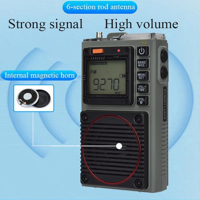 HRD787 AIRCRAFT RADIO Mini Aviation Radio Pocket FM AM Air Multiband