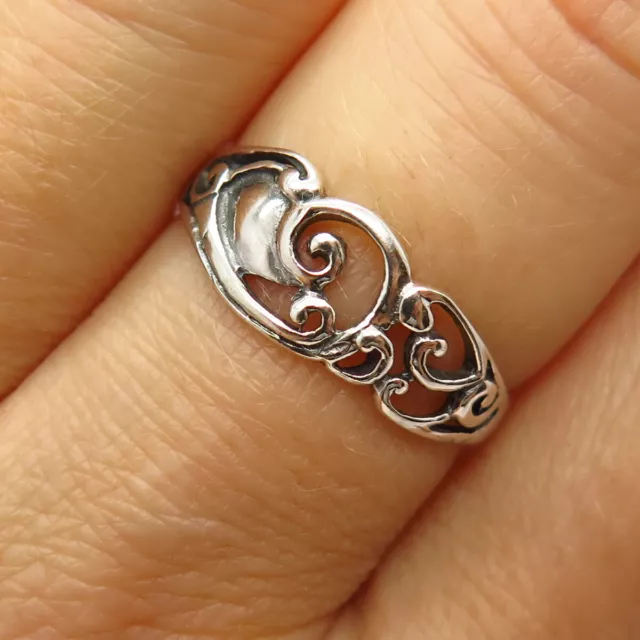 925 Sterling Silver Sea Foam Design Ring