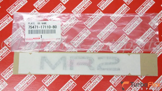 Toyota MR2 1994-1995 Rear Center MR2 Gray Emblem Genuine OEM 75471-17110-B0