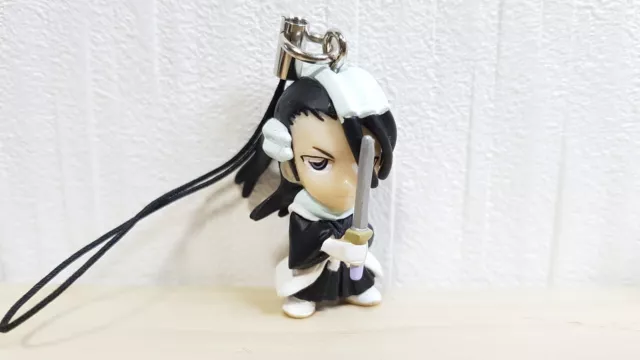 BLEACH Gotei 13 Captain KUCHIKI BYAKUYA swing mascot Keychain Strap Figure