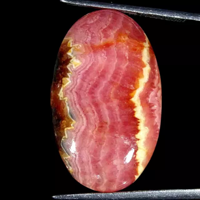 25.40Cts Naturel Rhodochrosite Ovale Cabochon Desseré Pierre Précieuse