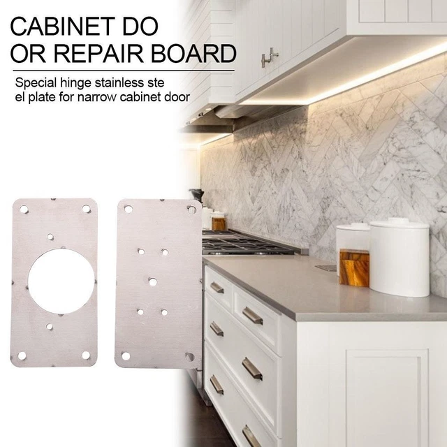 Hinge Repair Plate with Mounting Screws for Cabinet Cupboard Drawer Window