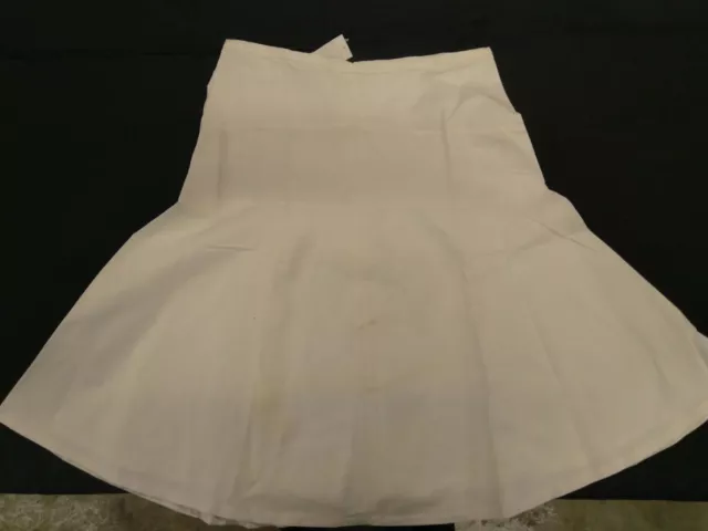 Vintage Gap White Skirt Size 12 Lined Circle Shaped Waist Midi Swing