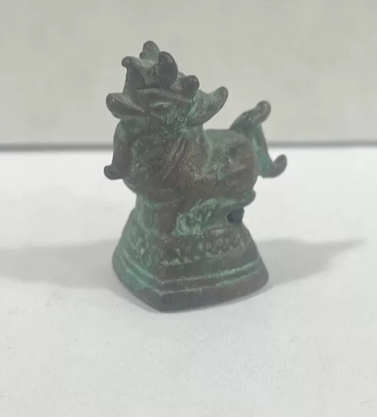Vintage Nice Patina Asia Bird Rooster Antique Opium Weight  Bronze China  1.2 OZ