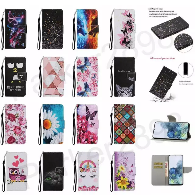 Case For Samsung Galaxy Note 20 10 S21 S20 S10 Ultra Plus FE Pattern Wallet