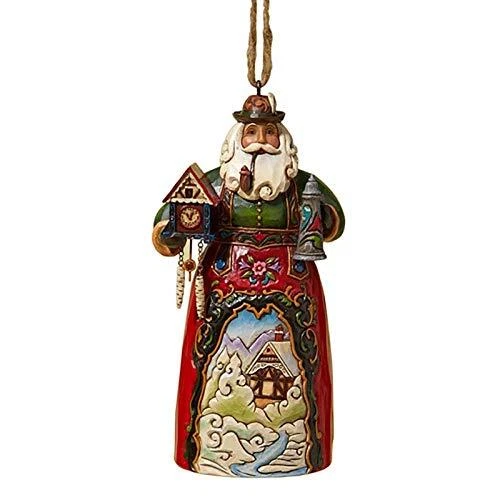 Jim Shore Heartwood Creek German Santa Stone Resin Hanging Ornament 4.75”