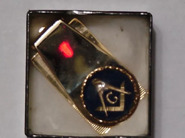 Masonic Money Clip made for the Genesis Lodge 803 64-65, Heavily Gold Plated