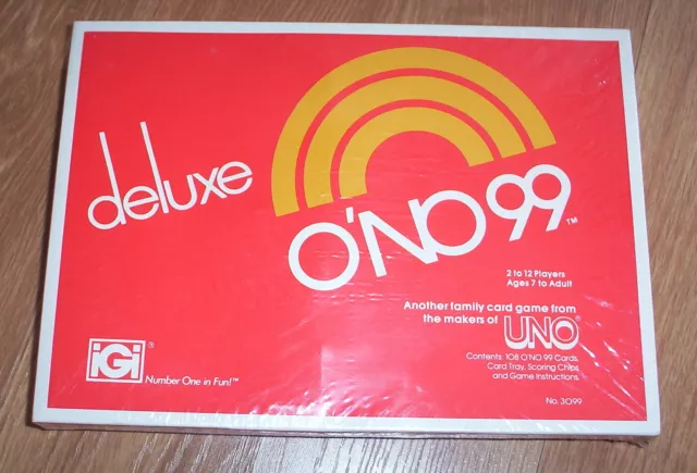 DELUXE O'NO 99 Card Game from UNO, Cards, Chips, Ins, Unopened