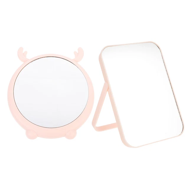 2 piezas Espejos Únicos Cosméticos Hogar Relieve Decoración Maquillaje Espejos para