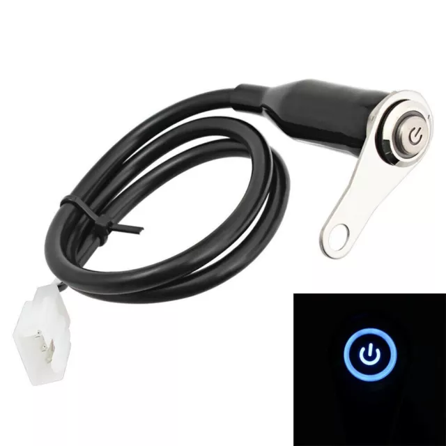 7mm Moto Interrupteur Sur + Off Support Guidon Bouton Poussoir 12V Lumière Del