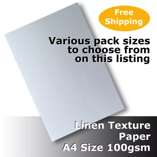 Linen Texture Finish Paper A4 Size 100gsm High Quality White #H6011