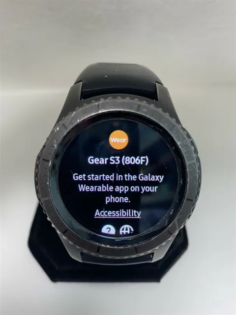 Samsung Gear S3 Frontier 46mm R760 Bluetooth Smartwatch Black FAIR Condition