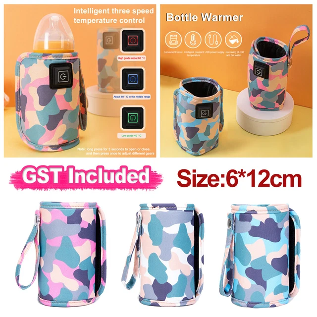 Baby Bottle Milk Warmer Thermostat Travel Heater Bag Pouch Portable Feeding USB