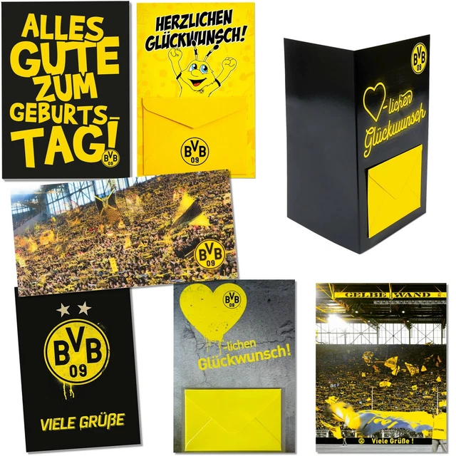 GLÜCKWUNSCHKARTE BVB BORUSSIA Dortmund Geburtstagskarte Emma Grußkarte