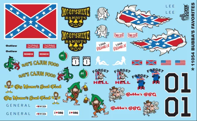 Gofer Racing 11054 Bubba'S Favorites Decals