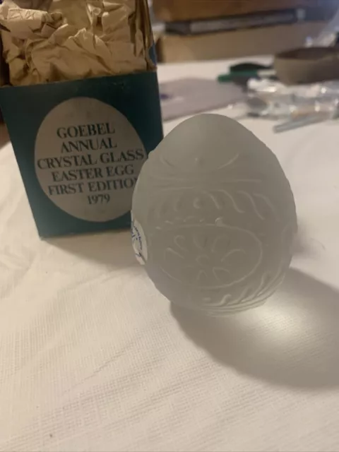 Vintage GOEBEL Annual Crystal Glass Easter Egg First Edition 1979 West Germany