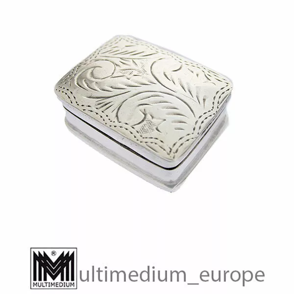 925 Sterling Silber Dose Pillendöschen Schatulle silver box