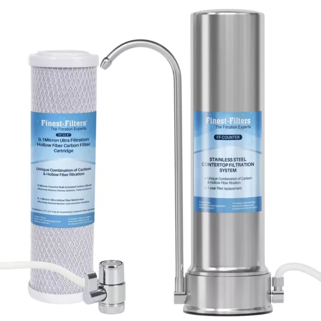 Countertop Water Filter Multi Stage Stainless Steel Countertop Filter System