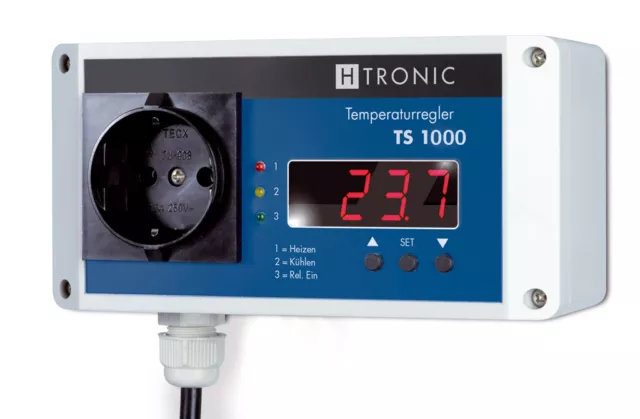 H-Tronic, der Temperaturschalter TS1000 mit 2-adrigem Sensor PT1000 Sensor, Top!