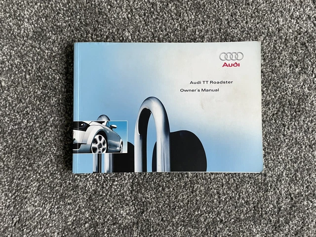 RARE GENUINE AUDI TT Mk1 CONVERTIBLE ROADSTER Owners Manual*Handbook*98-06*MINT £39.95 - PicClick UK