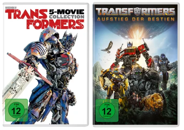 6 DVDs * TRANSFORMERS 1 - 5 Box + AUFSTIEG DER BESTIEN IM SET # NEU OVP +