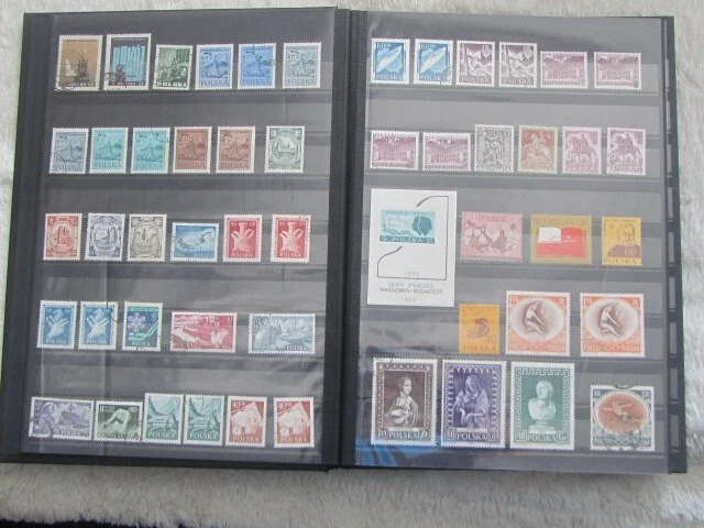 Briefmarken aus Polen im Album postfrisch und gestempelt 1955-1965