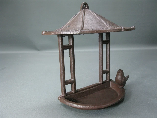 Gusseisen Vogelhaus Futterhaus Vogeltränke 23 cm