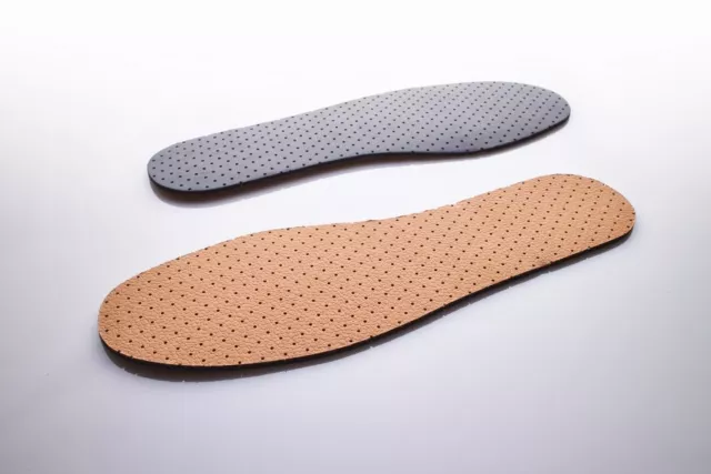 Natural Leather Shoe Insoles Unisex Active Carbon Genuine Inner Sole Boots 092