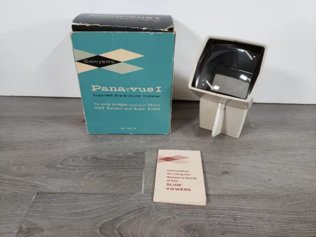 VTG Sawyer's 2573 Pana-vue I Lighted 2 x 2 Slide Viewer BATTERY OPERATED TESTED