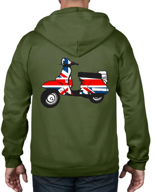 MOD SCOOTER FULL ZIP HOODIE - Mods Scooter The Jam Who Paul Weller T-Shirt