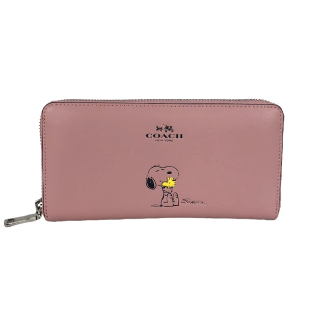 Coach Snoopy Accordion Zip Wallet Long Second Hand WcN30