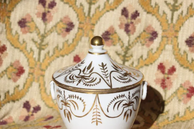 Sucrier en porcelaine de Paris, décor à l'or, Empire XIXe 2