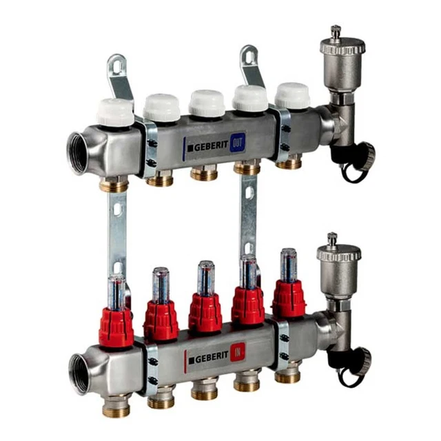 Collettore PEX 3/4 Distributore Per Impianto Riscaldamento A Pavimento Nordic Tec - 2-12 Circuiti, Ottone AC Mesh Pro - Foto 3