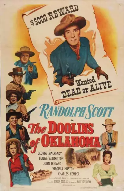 398142 THE DOOLINS OF OKLAHOMA Movie George Macready WALL PRINT POSTER US