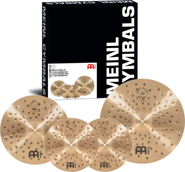 Meinl PAC-CS1 Pure Alloy Extra Hammered  Becken Satz Set Cymbal HiHat Crash Ride