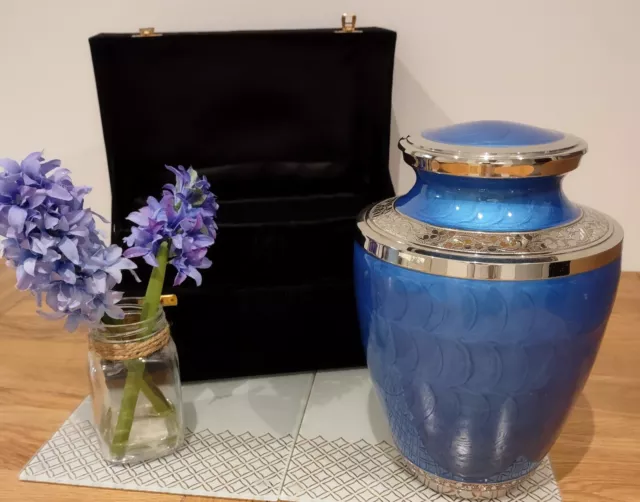 Urna de cremación funeraria para cenizas conmemorativo humano grande adulto metal latón