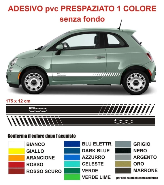 Stickers Bandes Latérales Fiat 500 Abarth – Quattroerre Rouge Neuves