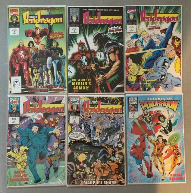 Knights Of The Pendragon Nm Comic Lot Run #1 2 3 4 5 6 Marvel Comics
