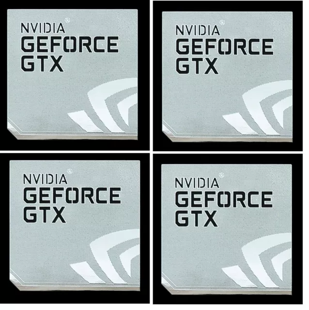 NVIDIA GEFORCE GTX Sticker Metal Decal Graphics by Nvidia Laptop PC QTY 1