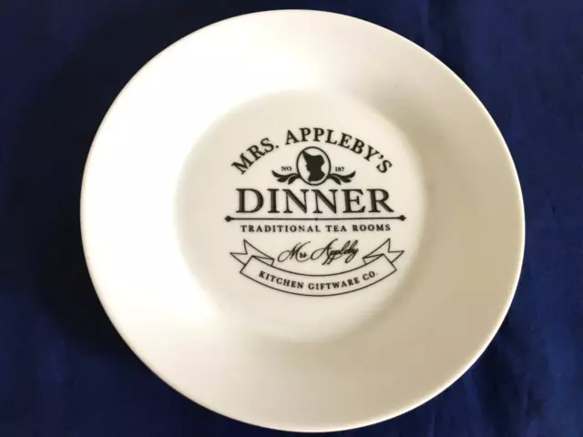 Vintage Mrs Appleby's Traditional Tea Rooms White Ceramic Side Dish Plate