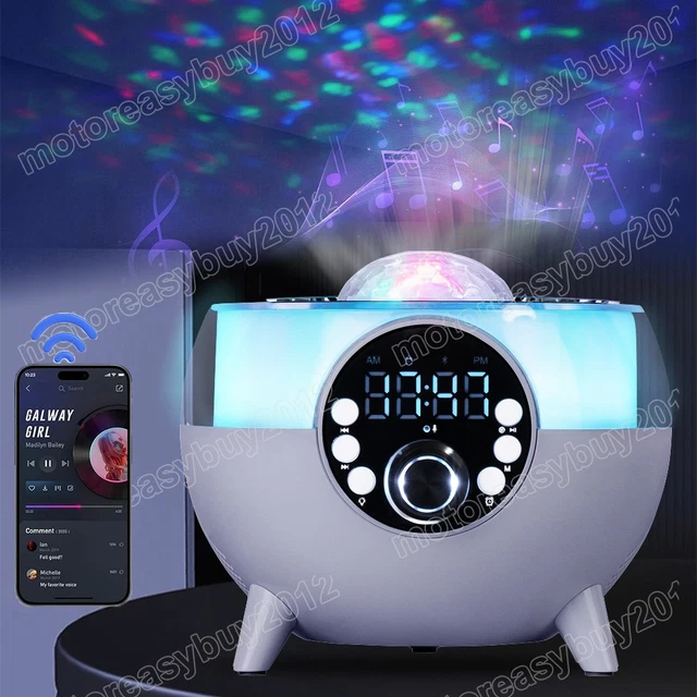 Projector Bluetooth Clock RGB LIGHT PROJECTOR Bluetooth Speaker Digital Alarm Clock 2025 Gifts ...